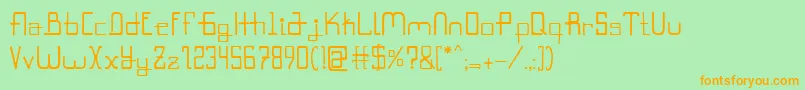 Rokyodil Font – Orange Fonts on Green Background