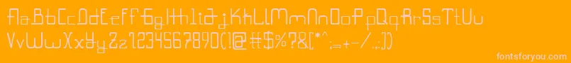 フォントRokyodil – オレンジの背景にピンクのフォント