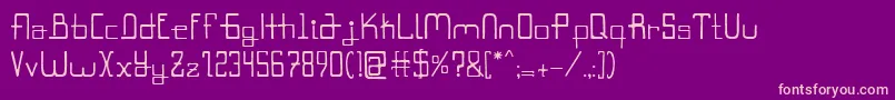 Rokyodil Font – Pink Fonts on Purple Background