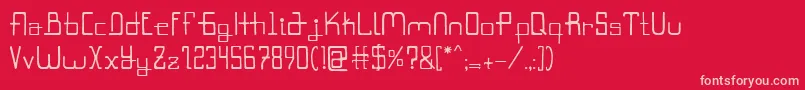 Rokyodil Font – Pink Fonts on Red Background