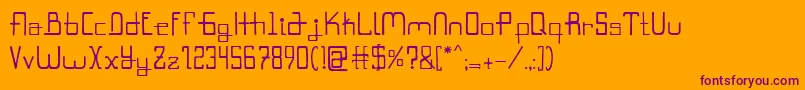 Rokyodil Font – Purple Fonts on Orange Background