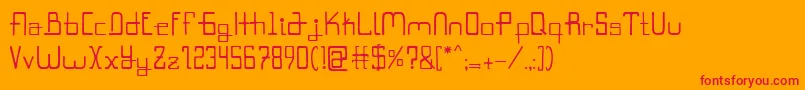 Rokyodil Font – Red Fonts on Orange Background