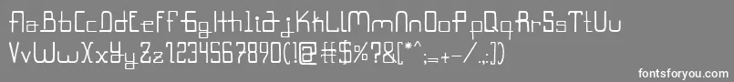 Rokyodil Font – White Fonts on Gray Background