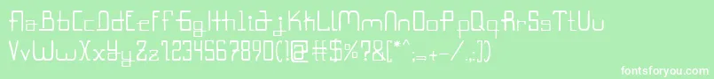 Rokyodil Font – White Fonts on Green Background