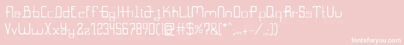 Rokyodil Font – White Fonts on Pink Background
