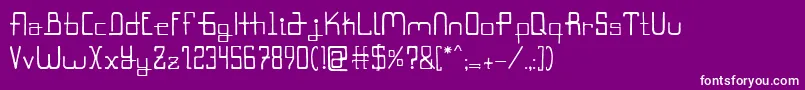 Rokyodil Font – White Fonts on Purple Background