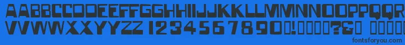 Forgotten ffy Font – Black Fonts on Blue Background