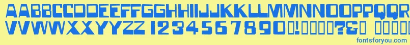 Forgotten ffy Font – Blue Fonts on Yellow Background