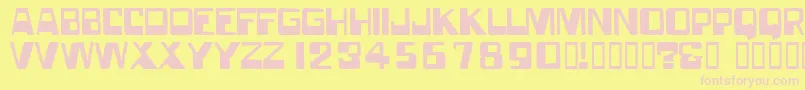 Forgotten ffy Font – Pink Fonts on Yellow Background