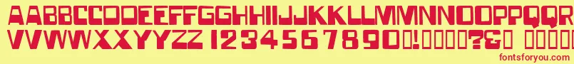 Forgotten ffy Font – Red Fonts on Yellow Background