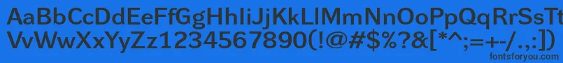 DynagrotesklxeBold Font – Black Fonts on Blue Background