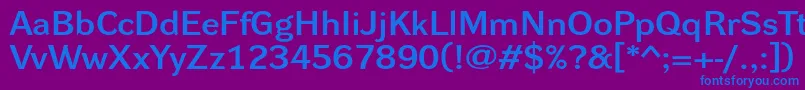 DynagrotesklxeBold Font – Blue Fonts on Purple Background