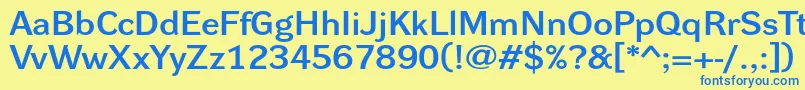DynagrotesklxeBold Font – Blue Fonts on Yellow Background