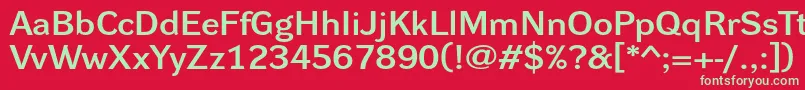 DynagrotesklxeBold Font – Green Fonts on Red Background