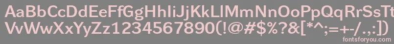 Weitere Informationen zur DynagrotesklxeBold-Schriftart DynagrotesklxeBold-Schriftart – Rosa Schriften auf grauem Hintergrund