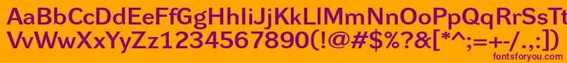 DynagrotesklxeBold Font – Purple Fonts on Orange Background