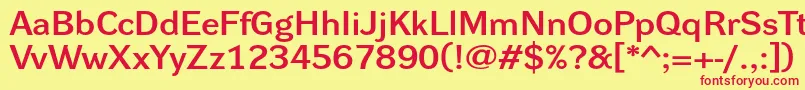 DynagrotesklxeBold Font – Red Fonts on Yellow Background