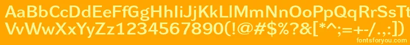 DynagrotesklxeBold Font – Yellow Fonts on Orange Background