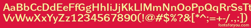 DynagrotesklxeBold Font – Yellow Fonts on Red Background