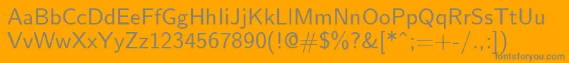 Шрифт EmilRegular – серые шрифты на оранжевом фоне