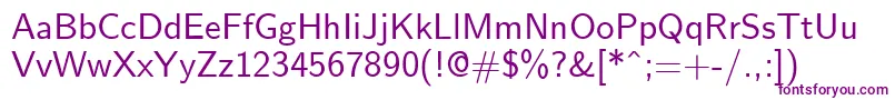 EmilRegular Font – Purple Fonts on White Background