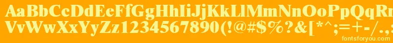 Timesetx Font – Yellow Fonts on Orange Background