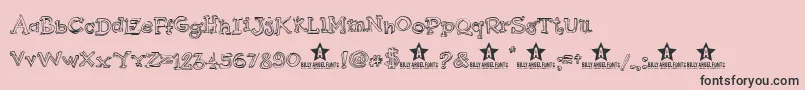 Pijamas Font – Black Fonts on Pink Background