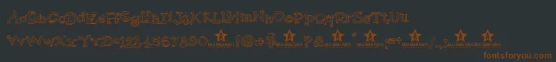 Pijamas Font – Brown Fonts on Black Background