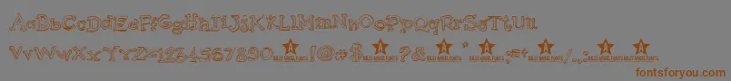 Pijamas Font – Brown Fonts on Gray Background