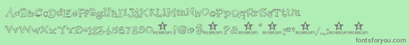 Pijamas Font – Gray Fonts on Green Background