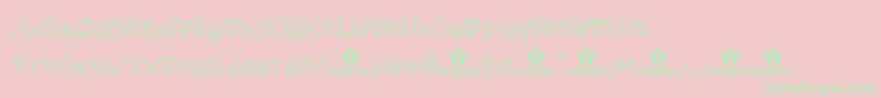 Pijamas Font – Green Fonts on Pink Background