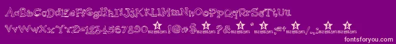 Pijamas Font – Pink Fonts on Purple Background