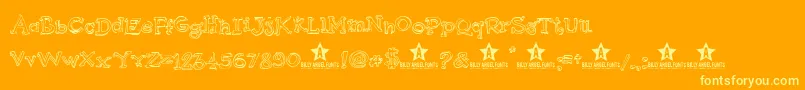 Pijamas Font – Yellow Fonts on Orange Background