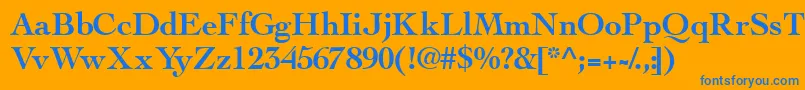 ThesissskBold Font – Blue Fonts on Orange Background