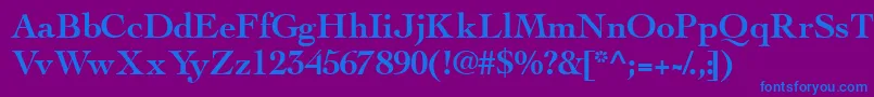 ThesissskBold Font – Blue Fonts on Purple Background