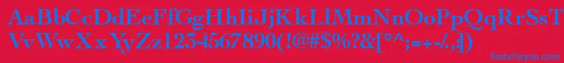 ThesissskBold Font – Blue Fonts on Red Background