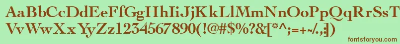 ThesissskBold Font – Brown Fonts on Green Background