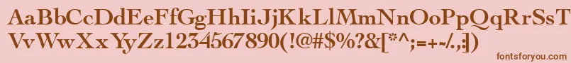 ThesissskBold Font – Brown Fonts on Pink Background