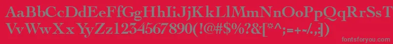 ThesissskBold Font – Gray Fonts on Red Background