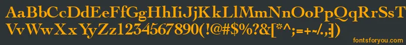 ThesissskBold Font – Orange Fonts on Black Background