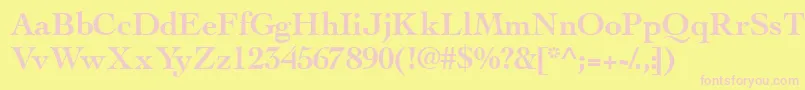 ThesissskBold Font – Pink Fonts on Yellow Background