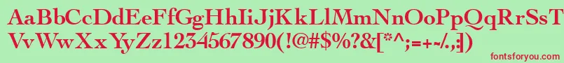 ThesissskBold Font – Red Fonts on Green Background