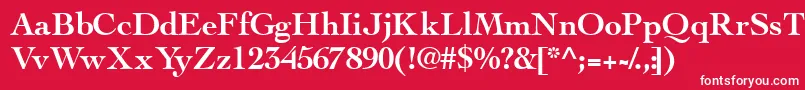 フォントThesissskBold – 赤い背景に白い文字