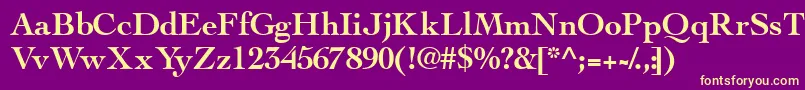 ThesissskBold Font – Yellow Fonts on Purple Background