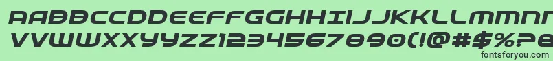 Fedserviceexpboldital Font – Black Fonts on Green Background