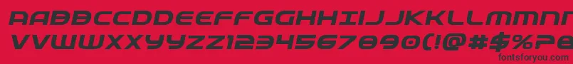 Fedserviceexpboldital Font – Black Fonts on Red Background