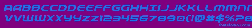 Fedserviceexpboldital Font – Blue Fonts on Purple Background