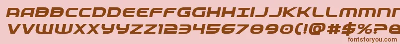 Fedserviceexpboldital-Schriftart – Braune Schriften auf rosa Hintergrund