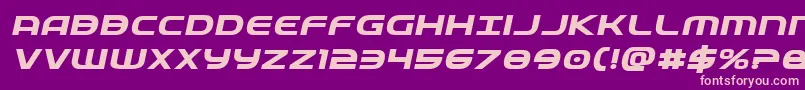 Fedserviceexpboldital Font – Pink Fonts on Purple Background