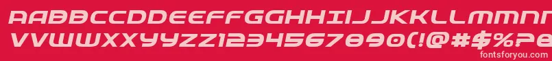 Fedserviceexpboldital Font – Pink Fonts on Red Background